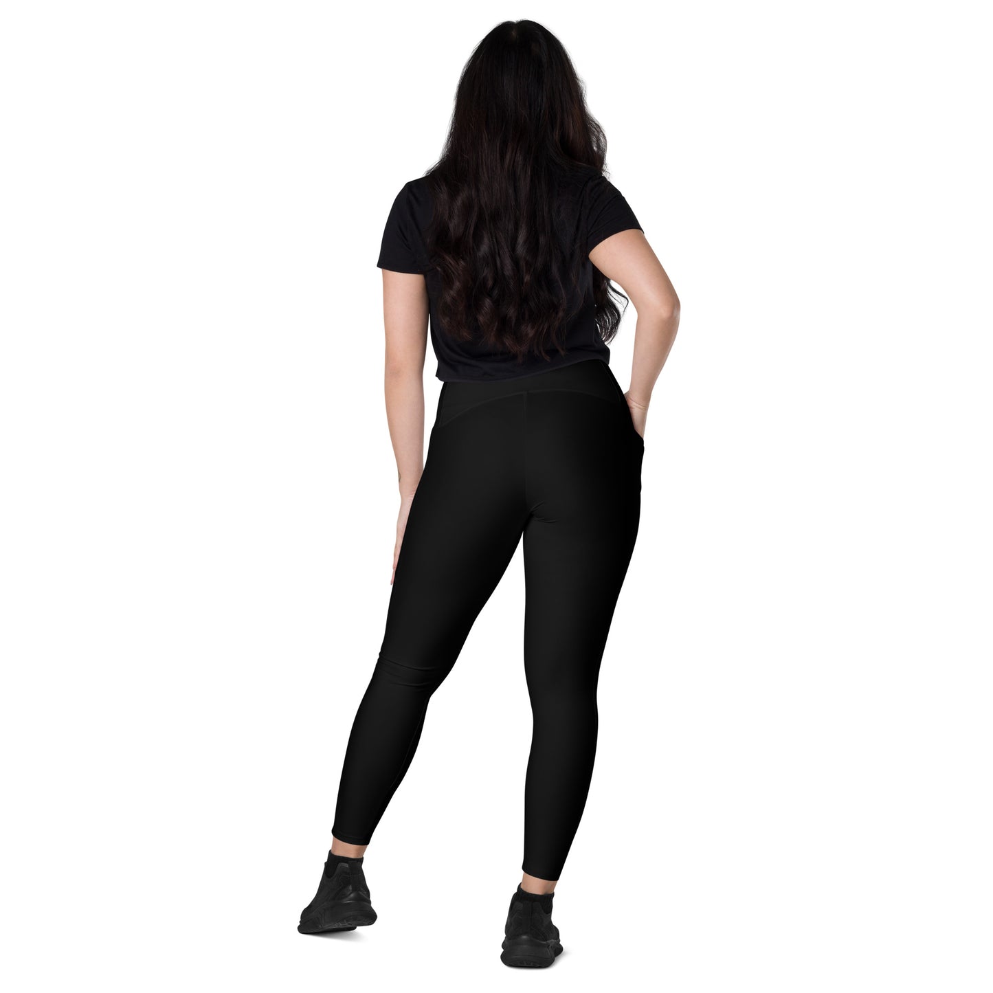 Crossover leggings with pockets