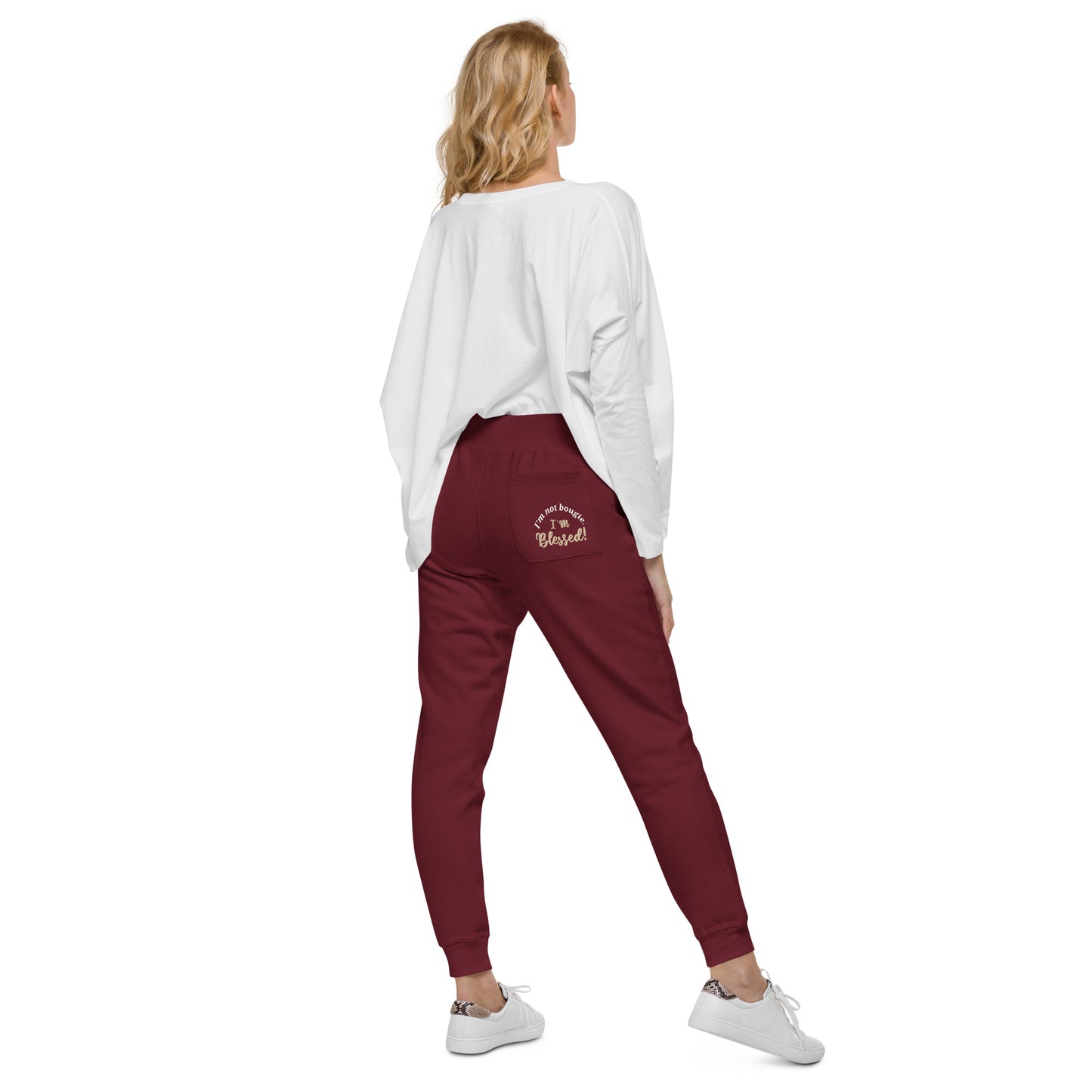 Fleece Sweatpants - 2 colors - BLACK or BURGUNDY