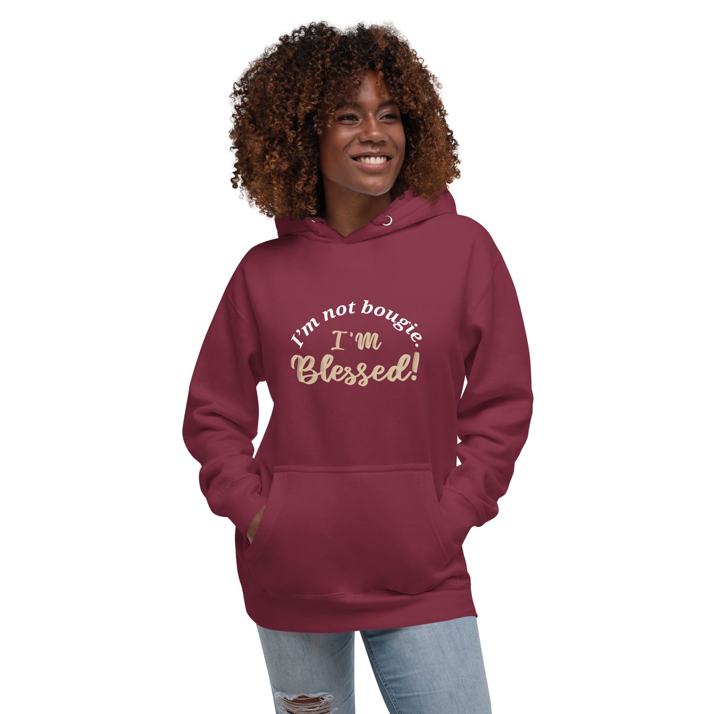 Women's Hoodie - 2 Colors - BLACK or BURGUNDY