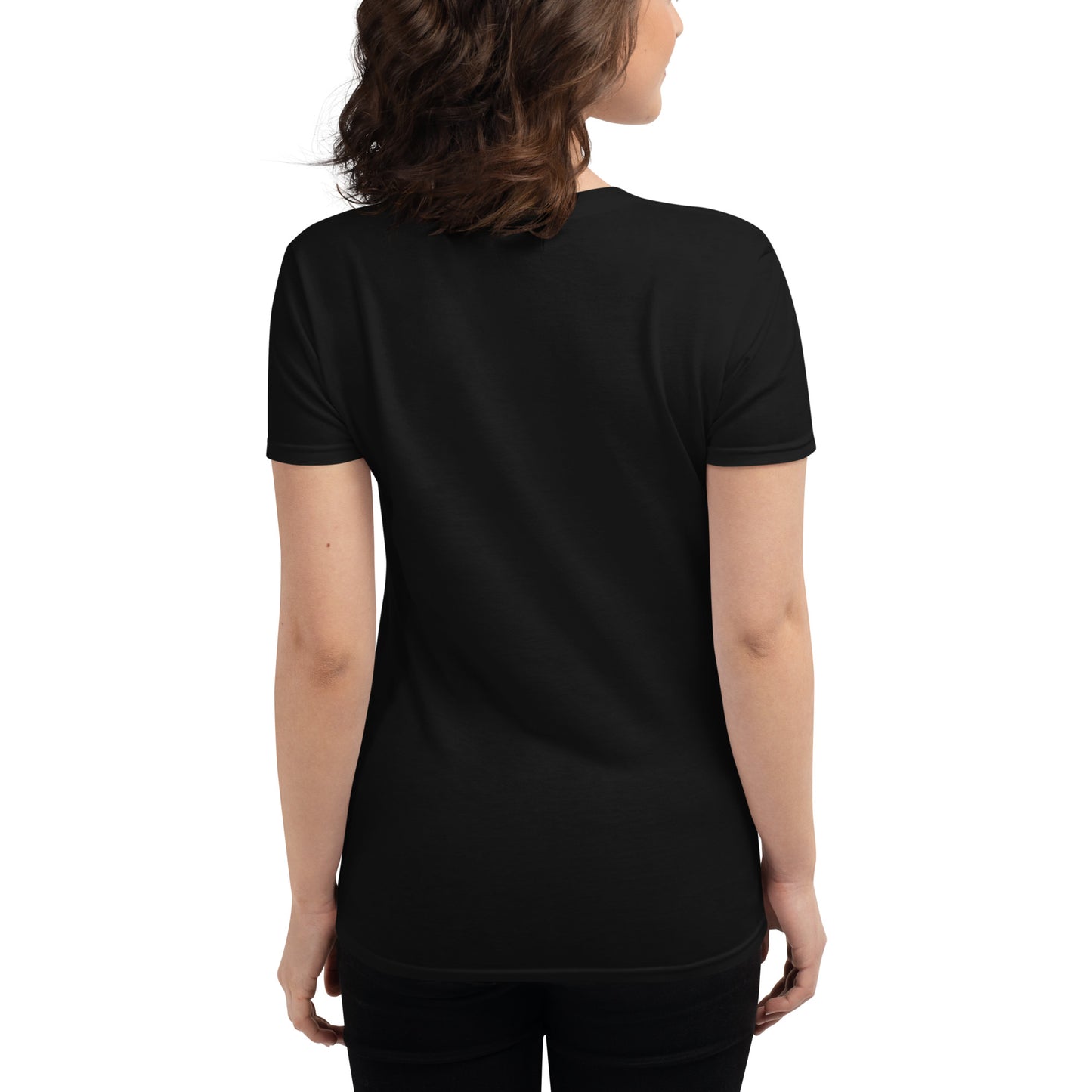 Women's Cotton Short Sleeve T-shirt (Black)