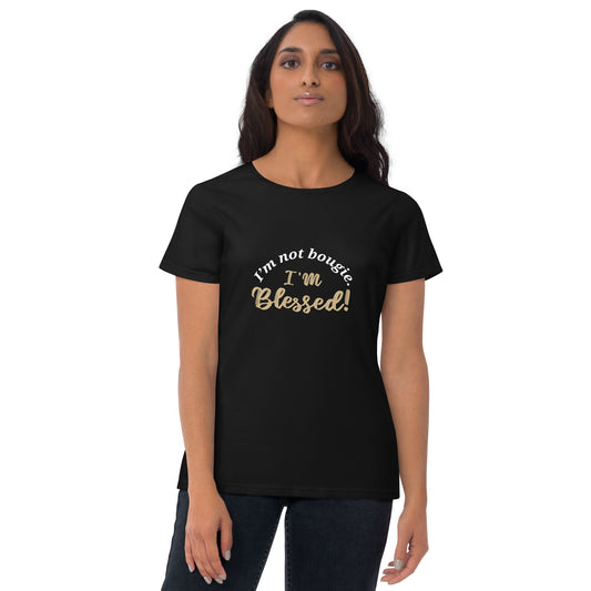 Women's Cotton Short Sleeve T-shirt (Black)